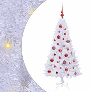 vidaXL K&uuml;nstlicher Weihnachtsbaum Wei&szlig; 120 cm PVC und Stahl