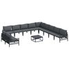 vidaXL Garten-Sofa-Set mit Kissen 12 pcs Anthrazit Stahl