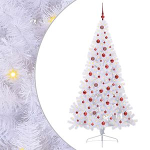 vidaXL K&uuml;nstlicher Weihnachtsbaum Wei&szlig; 210 cm PVC und Stahl