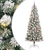 vidaXL K&uuml;nstlicher klappbarer Weihnachtsbaum Gr&uuml;n und Wei&szlig; 240 cm