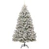 vidaXL K&uuml;nstlicher Weihnachtsbaum Gr&uuml;n und Wei&szlig; 240 cm PVC und Metall