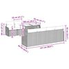 vidaXL Gartensofa-set mit Kissen 7 pcs Beige Poly-Rattan
