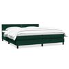 vidaXL Boxspringbett mit Matratze Dunkelgr&uuml;n 200x210 cm Samt