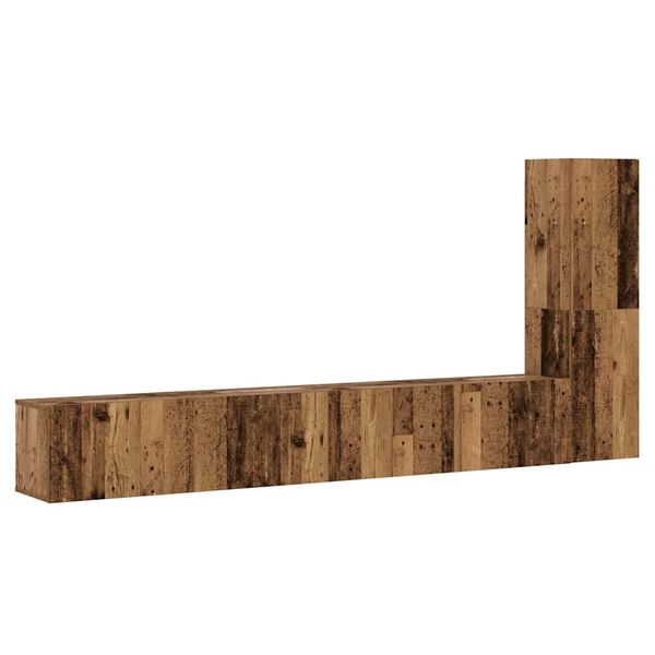 vidaXL TV-Wandschr&auml;nke 3 Stk. Altholz-Optik Holzwerkstoff