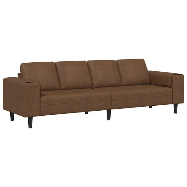 vidaXL Wohnzimmer Couch Braun 250 x 77 x 76 cm
