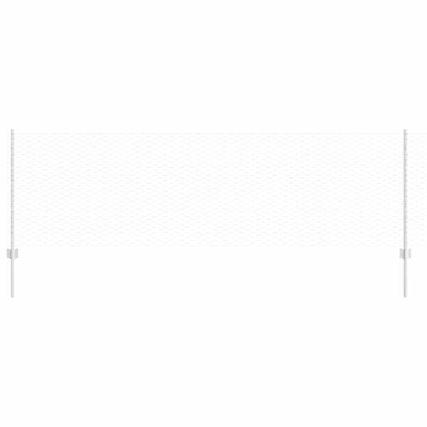 vidaXL Zaun mit Pfosten Silber 0,8 x 100 m Stahl