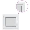vidaXL Kellerfenster Innenseite Farbe Wei&szlig; RISOR 55 x 50 cm