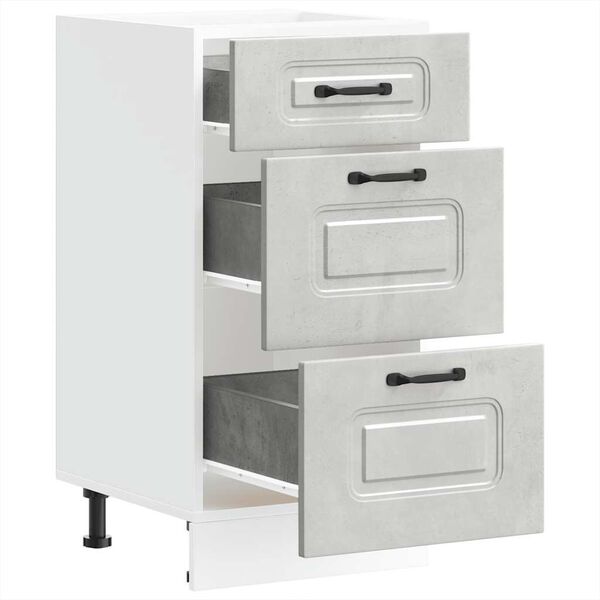 vidaXL K&uuml;chenunterschrank Kalmar Betongrau Holzwerkstoff