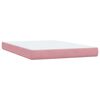 vidaXL Boxspringbett mit Matratze & LED Rosa 160x210 cm Samt