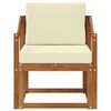 vidaXL Outdoor-Sofa Massives Akazienholz und Polyester Natur