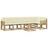 vidaXL Outdoor-Sofagarnitur 7 Stk. Wei&szlig; und Creme