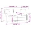 vidaXL 2-Sitzer-Sofa mit Kissen Creme 140 cm Stoff