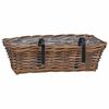 vidaXL H&auml;ngender Blumentopf Korb 2 pcs Braun 48 x 22 x 15 cm