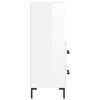 vidaXL Sideboard Hochglanz-Weiß 34,5x34x90 cm Holzwerkstoff