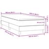 vidaXL Boxspringbett mit Matratze Schwarz 100x220 cm Samt