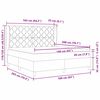 vidaXL Boxspringbett mit Matratze mit Kopfteil Rosa 200 x 160 cm Samt