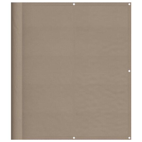 vidaXL Balkon-Sichtschutz Taupe 120x700 cm 100 % Polyester-Oxford