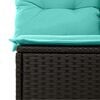 vidaXL Gartensofa-set mit Speicher 7 pcs Schwarz und Blau Poly-Rattan