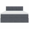 vidaXL Aufbewahrungsbett mit Matratze Dunkelgrau 140 x 200 cm Samt