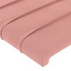 vidaXL Kopfteile Rosa 200x5x78/88 cm Samt
