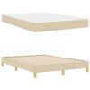 vidaXL Boxspringbett mit Matratze Creme 140 x 200 cm Stoff