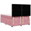 vidaXL Boxspringbett mit Matratze Rosa 140x190 cm Samt