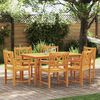 vidaXL Garten Essgruppe 7 pcs Braun Massivholz Akazie