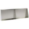 vidaXL St&uuml;tzmauer 2 stk. 60 x 12 x 50 cm Edelstahl Silber