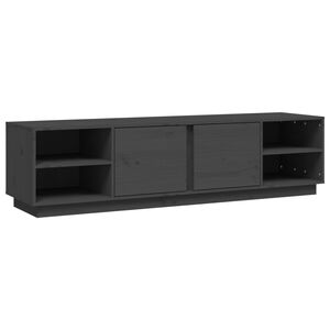 vidaXL TV-Schrank Grau 156x40x40 cm Massivholz Kiefer