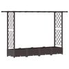vidaXL Hochbeet mit Rankgitter und Dach Braun 203 x 40 x 121 cm PP