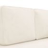 vidaXL Chaiselongue mit Kissen und Nackenrolle Creme Samt