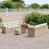 vidaXL Garten-Sofa-Set 11 pcs Beige Poly-Rattan