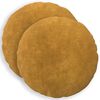 vidaXL Kissen 2 stk. HEERLEN Gelb &Oslash; 50 cm Mikrofaser Fleece