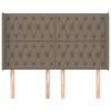 vidaXL Kopfteil mit Ohren Taupe 147x16x118/128 cm Stoff