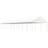 vidaXL Pavillon mit Dach Wei&szlig; 20,07x4,08x3,22 m Polyethylen