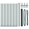 vidaXL Zaunpfosten Gr&uuml;n 25 x 1,6 m (13 mm Maschenweite) Stahl und PVC