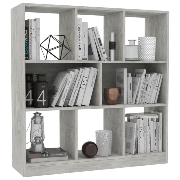 vidaXL Bücherregal Betongrau 97,5x29,5x100 cm Holzwerkstoff