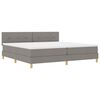 vidaXL Boxspringbett mit Kissen mit Kopfteil Taupe 200 x 200 cm Stoff