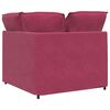 vidaXL Modulares Sofa Eckmodul mit Kissen Weinrot 100 cm