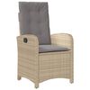 vidaXL 5-tlg. Garten-Essgruppe mit Kissen Beige Poly Rattan