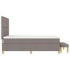 vidaXL Boxspringbett mit Matratze Taupe 140 x 190 cm Stoff