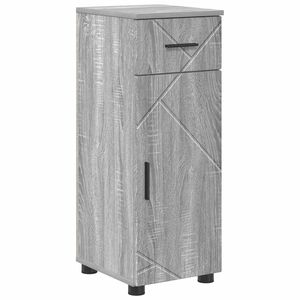 vidaXL Badezimmerschrank mit Schubladen Graues Sonoma 30 x 35 x 80 cm