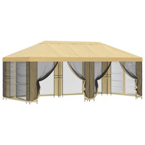 vidaXL Garten Pavillon mit Seitenw&auml;nden 6 x 3 m Creme