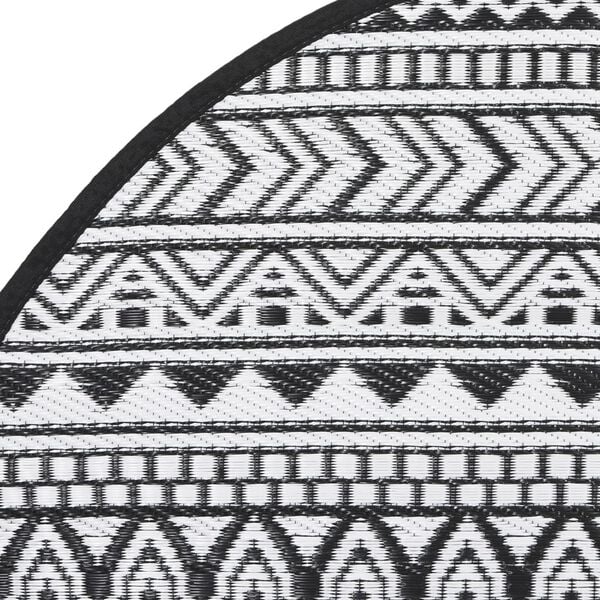 vidaXL Outdoor-Teppich ARAKIL Schwarz &Oslash;200 cm PP