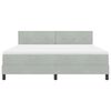 vidaXL Boxspringbett mit Matratze Hellgrau 180 x 200 cm Samt