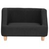 vidaXL Hundesofa Schwarz 60x37x39 cm Leinen
