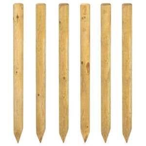 vidaXL Zaunpfosten 6 Stk. Gr&uuml;n 150 cm Massives Kiefernholz