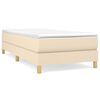vidaXL Boxspringbettgestell Creme 100x200 cm Stoff