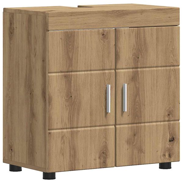 vidaXL Badezimmerschrank-Set TULUM Artisan-Eiche 60 x 34 x 63 cm