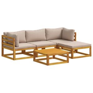 vidaXL Sofa-Set 5 stk. Natur Massivholz Akazie